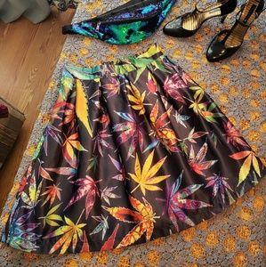Psychedelic Cannabis Skirt
